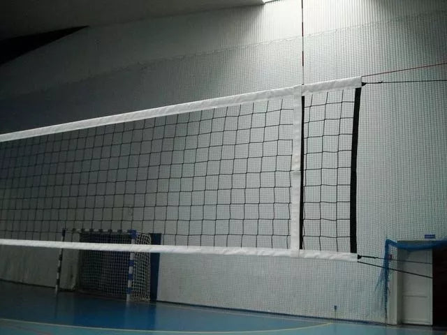 Varžybinis tinklinio tinklas PP3mm 9,5x1m (baltas su trosu ir antenomis)