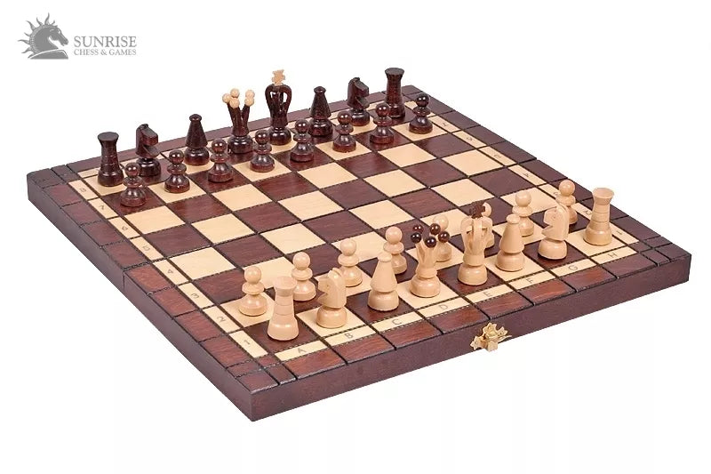 Šachmatai ir šaškės Small 350x175x45mm, karalius 60mm