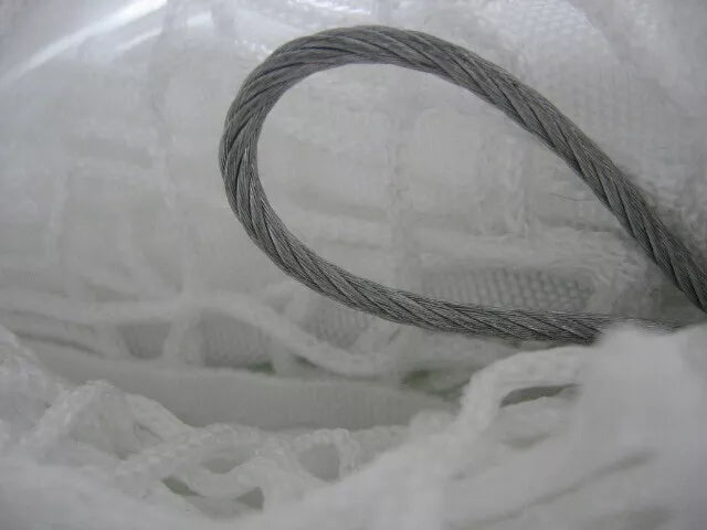 Lauko teniso tinklas PP3mm (baltas su trosu)