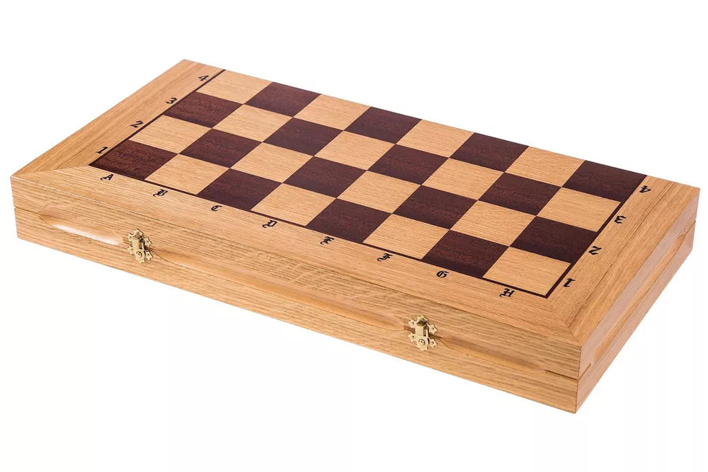 Šachmatai Royal DE LUX 650x325x80mm, karalius 130mm ąžuoliniai (Ekskliuzyvas)