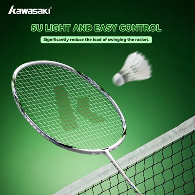 Badmintono raketė Kawasaki Passion GZ-20 White/Green 5u (sustyguota)