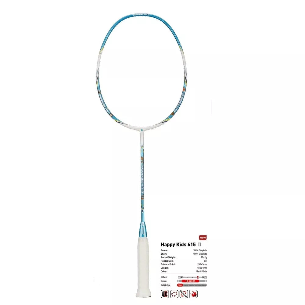 Profesionali badmintono raketė vaikiška Kawasaki HAPPY KIDS 650 Blue