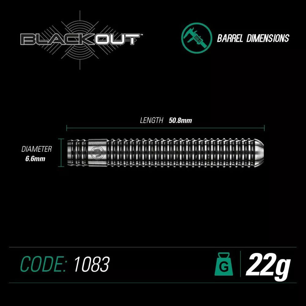Smiginio strėlytės Winmau Blackout 90% Tungsten alloy 3x22g