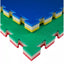 Tatamis TATAMIX J40L Vidutinis 100x100x4cm žalia/raudona (Made in Italy)